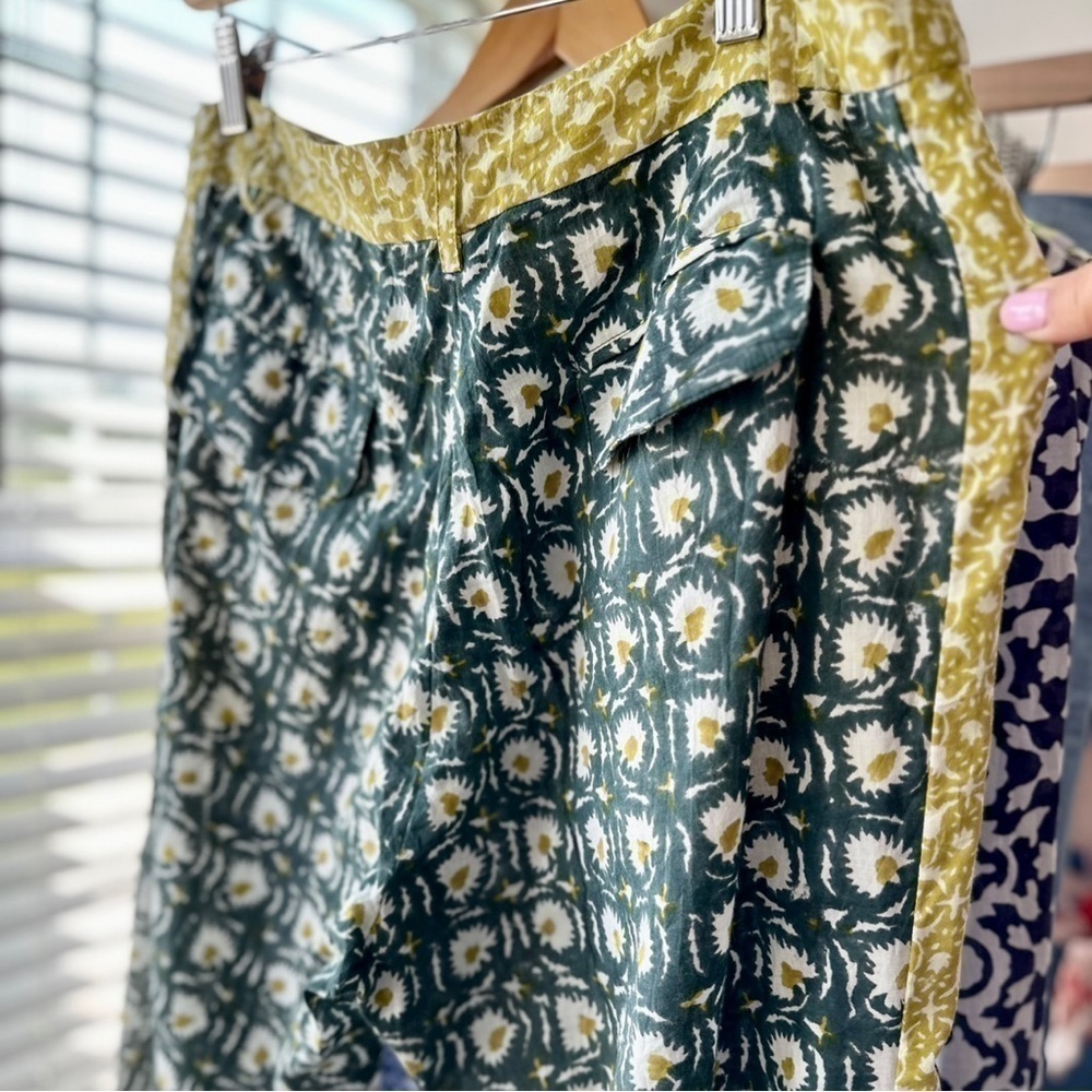 Roberta Roller Rabbit Green and Yellow Straight Leg Pants